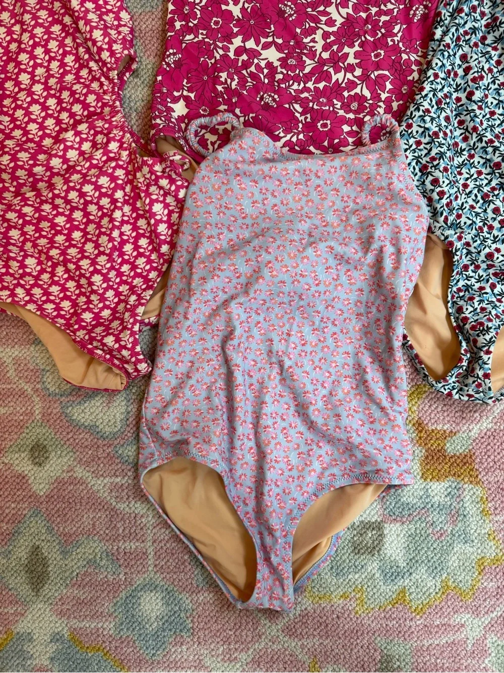 Lot of 4 J.Crew Crewcuts Girls 10 One Piece Swimsuits
